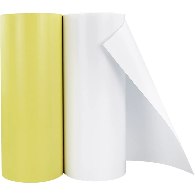 White and Yellow Glassine Release Paper