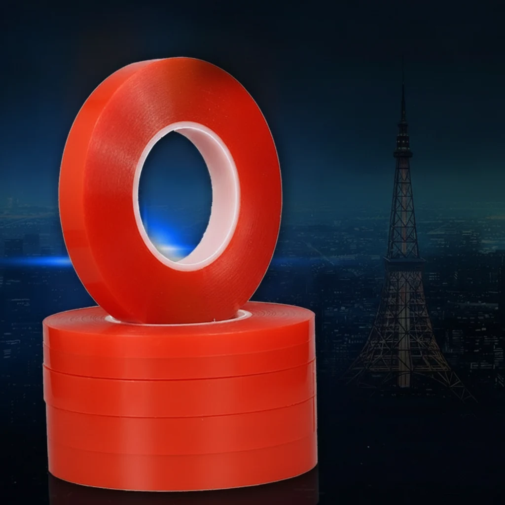 Red PET double-sided tape